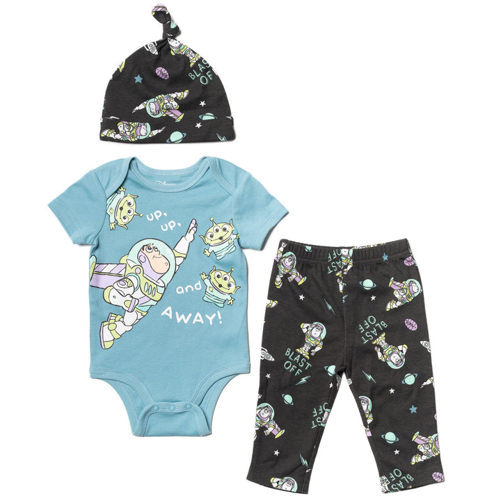 Disney Toy Story Bodysuit Pants and Hat 3 Piece Outfit Set - imagikids