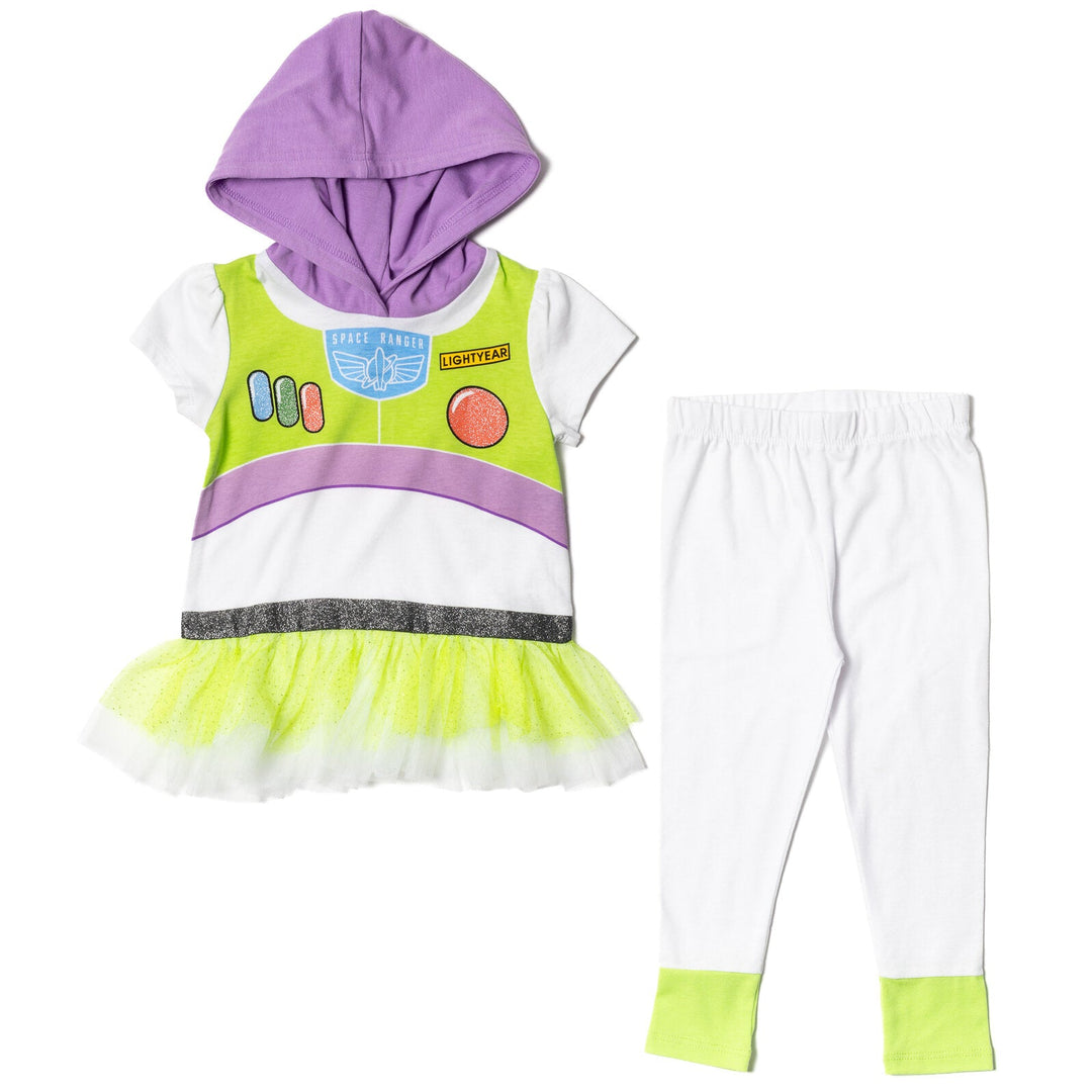 Disney Toy Story Buzz Lightyear Cosplay T-Shirt Dress and Leggings - imagikids