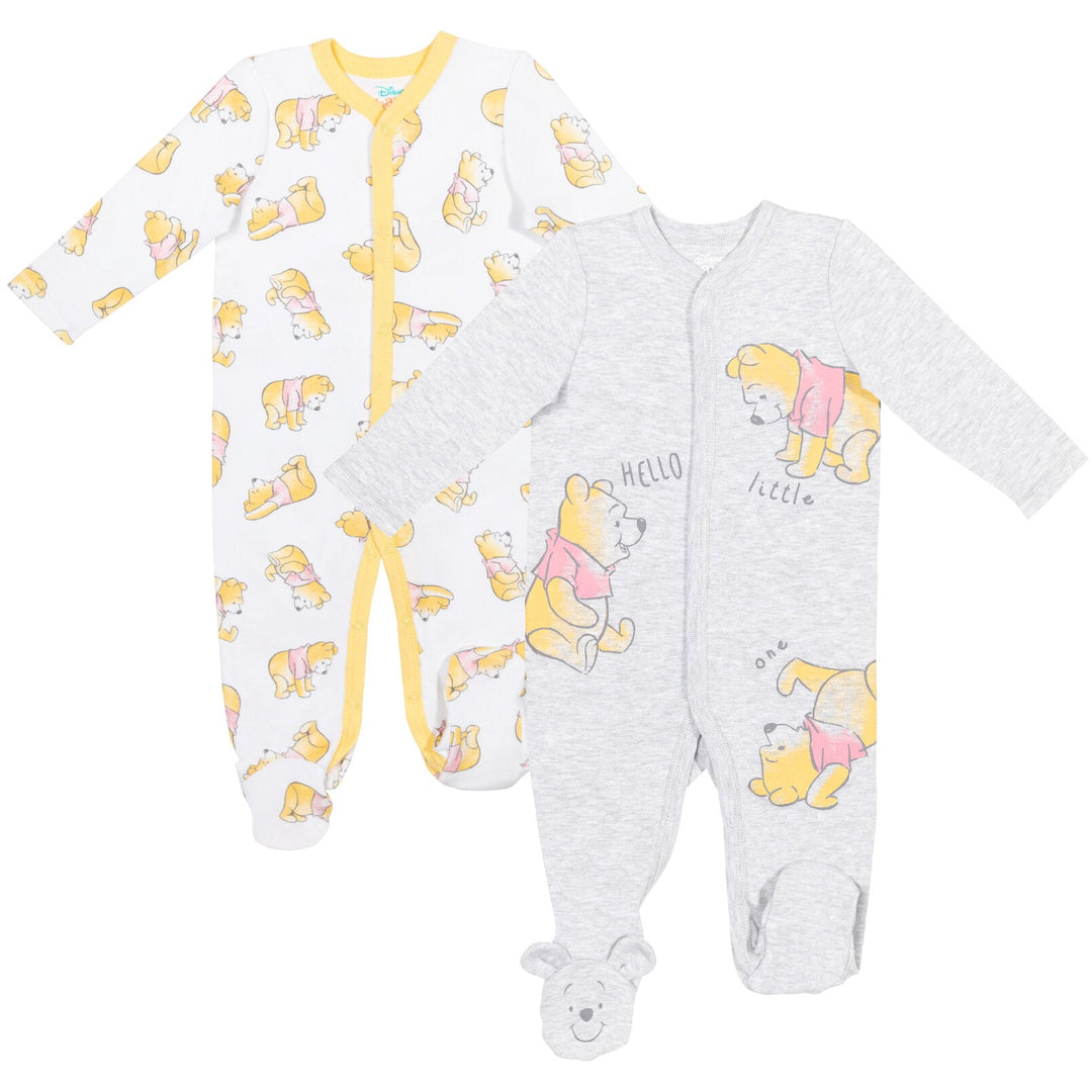 Disney Winnie the Pooh 2 Pack Snap Sleep N' Play Coveralls - imagikids