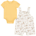 Disney Winnie the Pooh Bodysuit and Short Overalls Outfit Set