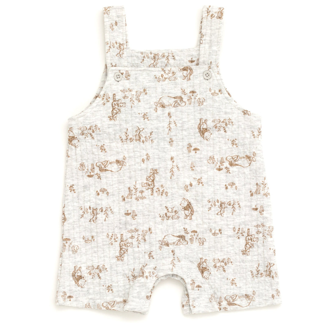 Disney Winnie the Pooh Bodysuit and Short Overalls Outfit Set - imagikids