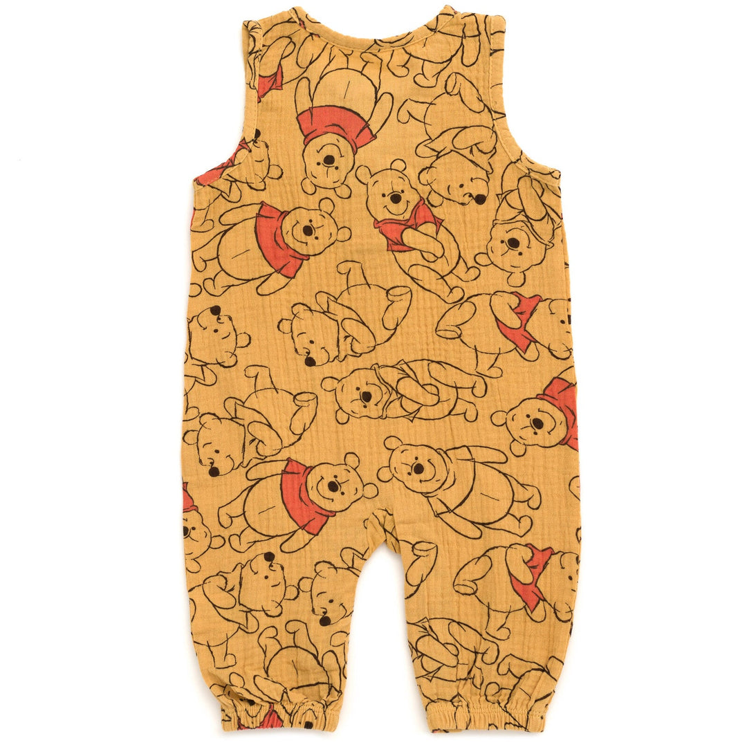 Disney Winnie the Pooh Cotton Gauze Henley Sleeveless Romper - imagikids