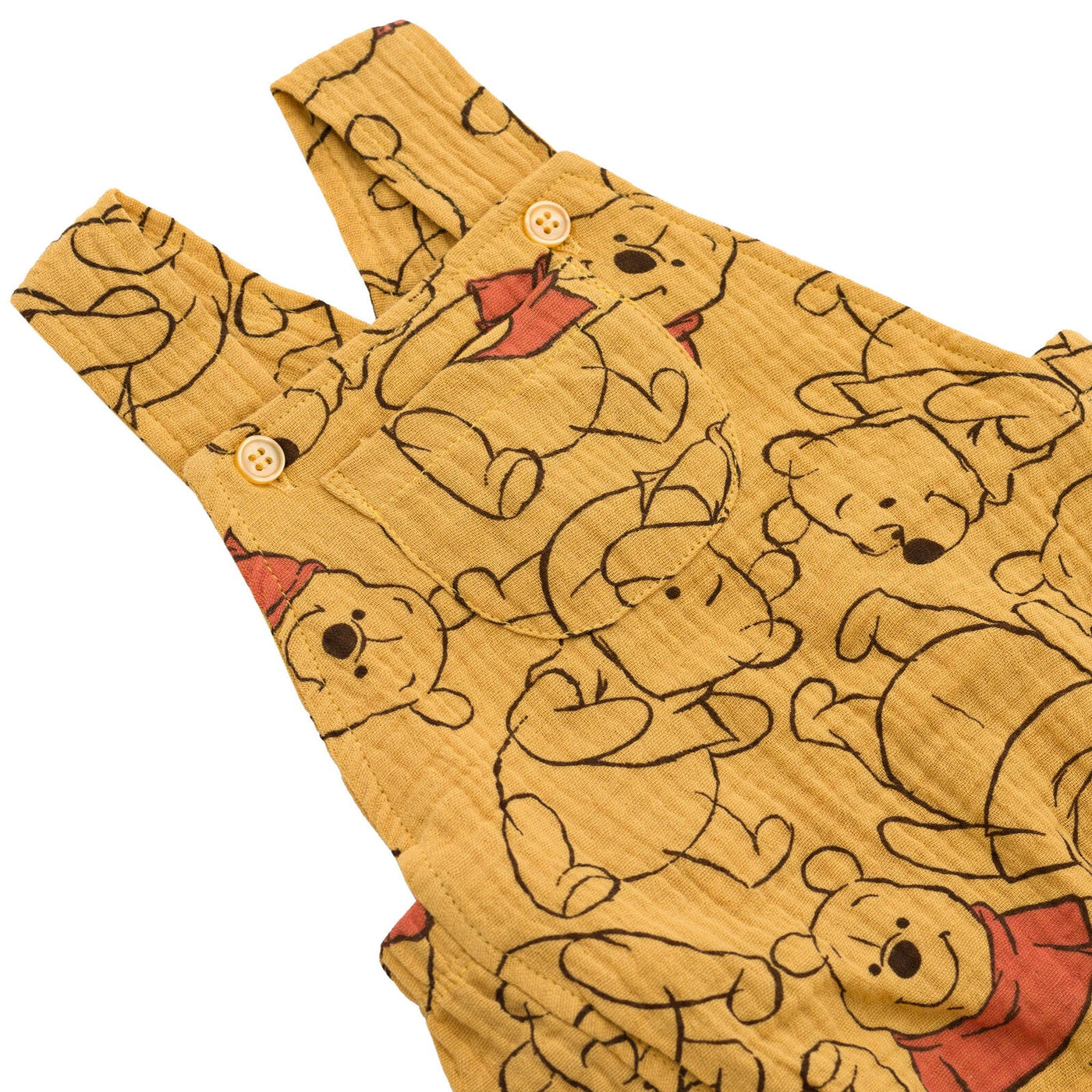Disney Winnie the Pooh Cotton Gauze Short Overalls - imagikids