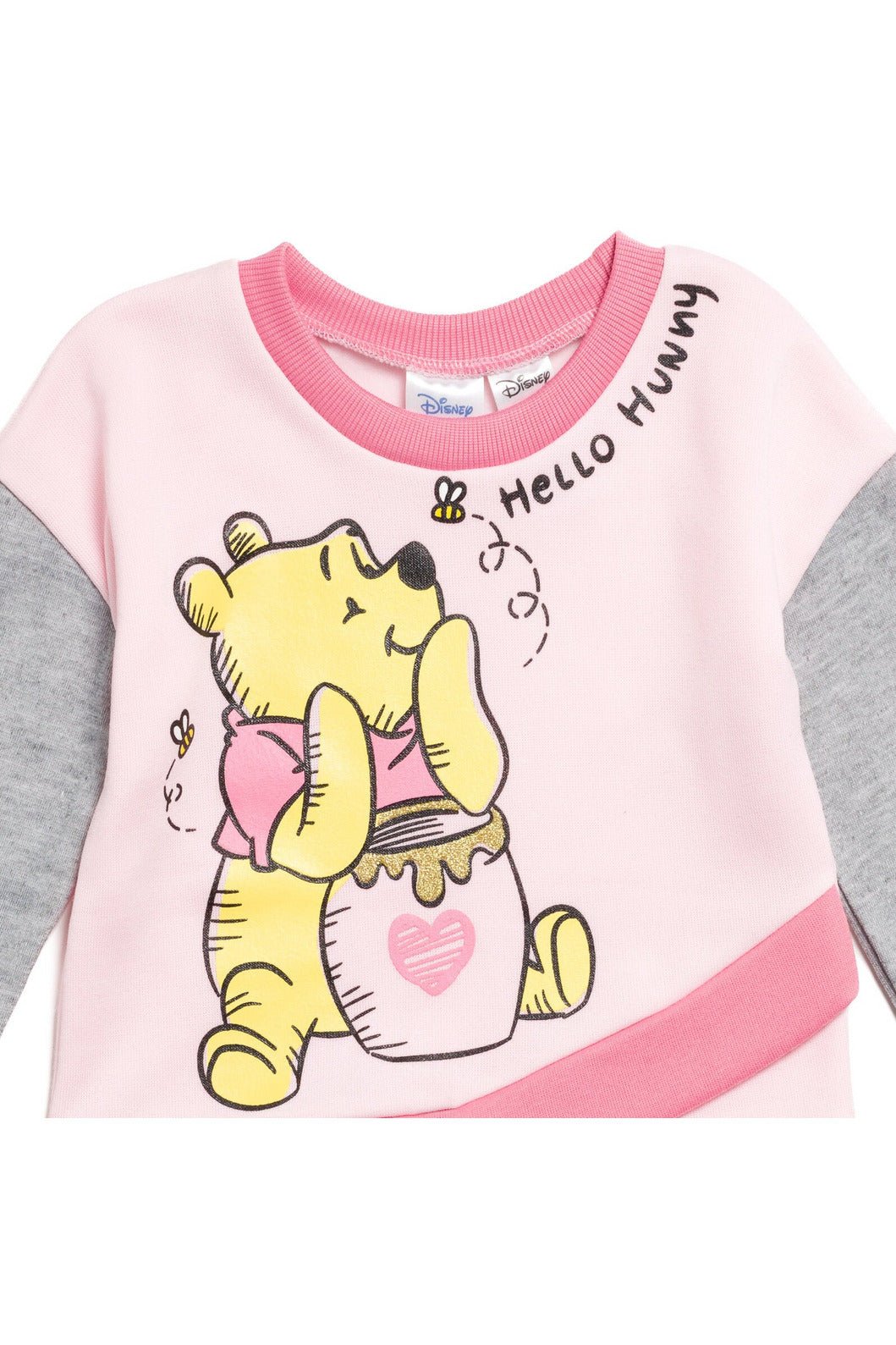 Disney Winnie the Pooh Fleece Fashion Pullover Crossover Sweatshirt & Pants - imagikids