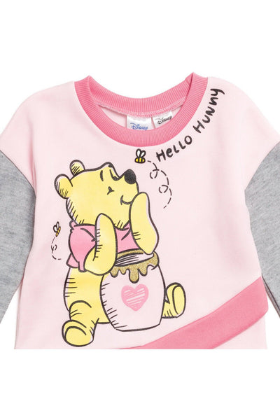 Disney Winnie the Pooh Fleece Fashion Pullover Crossover Sweatshirt & Pants - imagikids