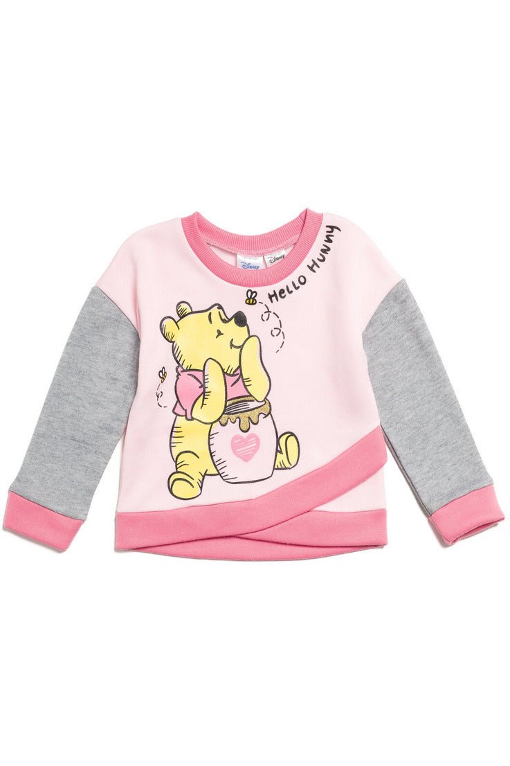 Disney Winnie the Pooh Fleece Fashion Pullover Crossover Sweatshirt & Pants - imagikids