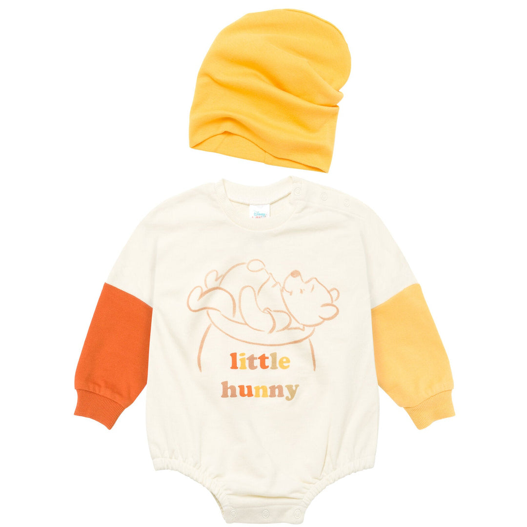 Disney Winnie the Pooh French Terry Oversized Bodysuit and Beanie - imagikids