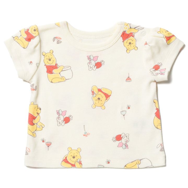 Disney Winnie the Pooh French Terry Short Overalls and T-Shirt - imagikids