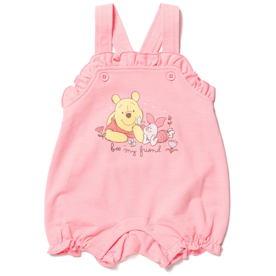 Disney Winnie the Pooh French Terry Short Overalls and T-Shirt - imagikids