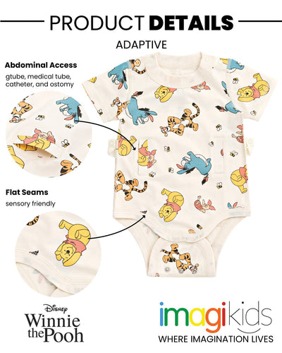 Disney Winnie the Pooh G-Tube Adaptive Bodysuit - imagikids
