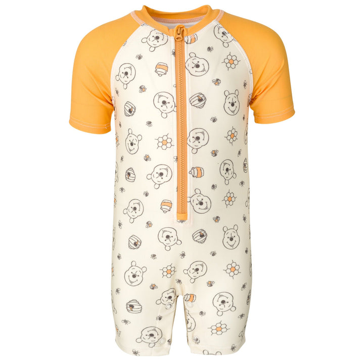 Disney Winnie the Pooh Half Zip Swim Sunsuit - imagikids