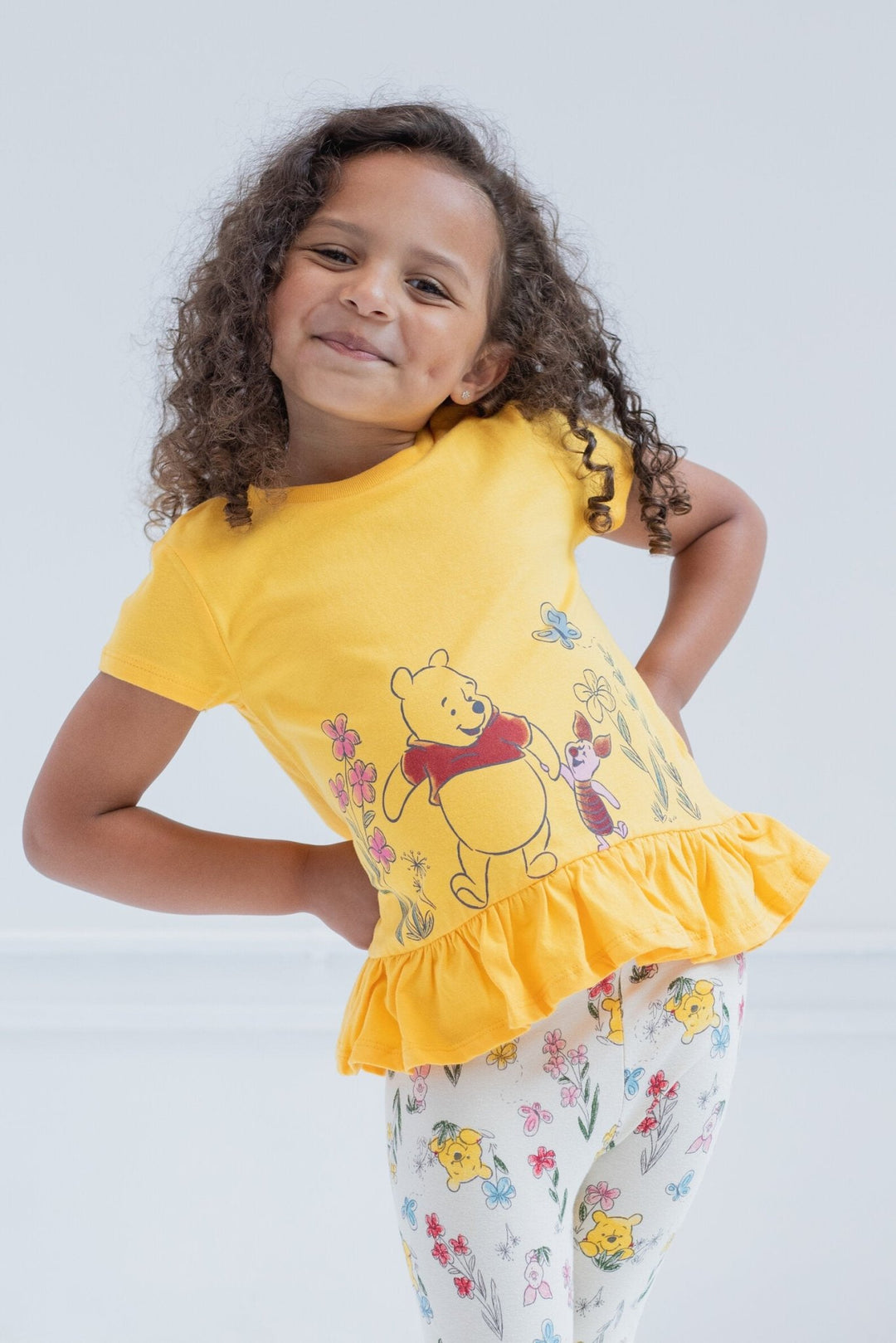 Disney Winnie the Pooh Peplum T-Shirt and Leggings Outfit Set - imagikids