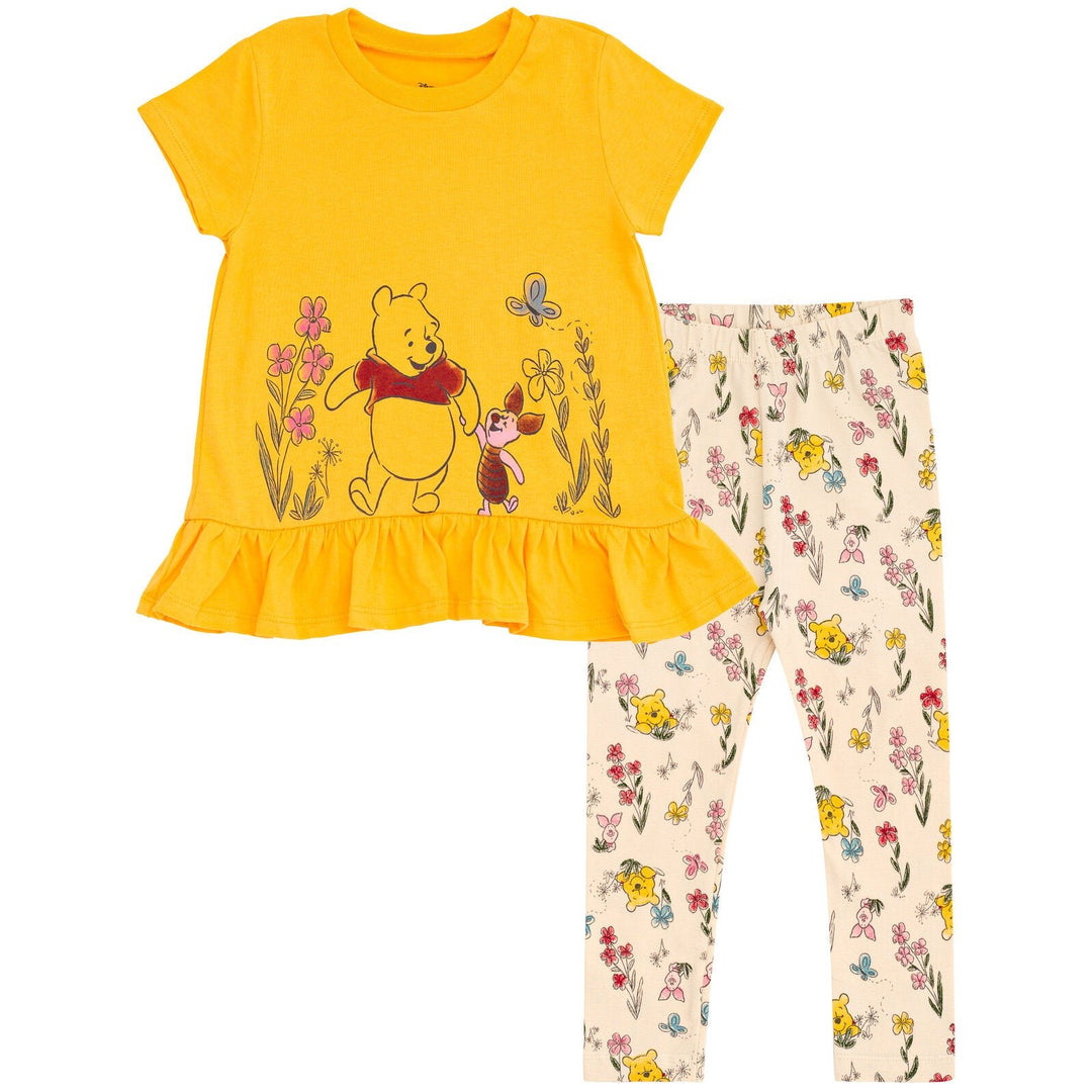 Disney Winnie the Pooh Peplum T-Shirt and Leggings Outfit Set - imagikids