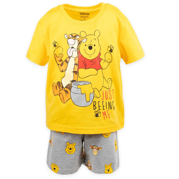 Disney Winnie the Pooh Pullover T-Shirt and French Terry Shorts Outfit Set - imagikids