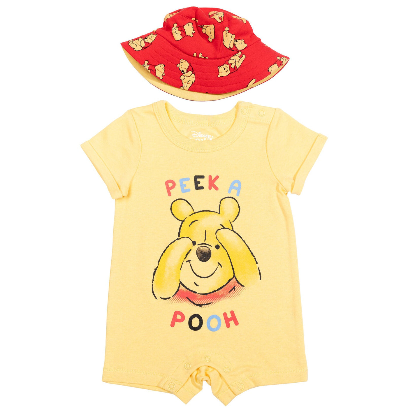 Disney Winnie the Pooh Romper and Bucket Sun Hat - imagikids