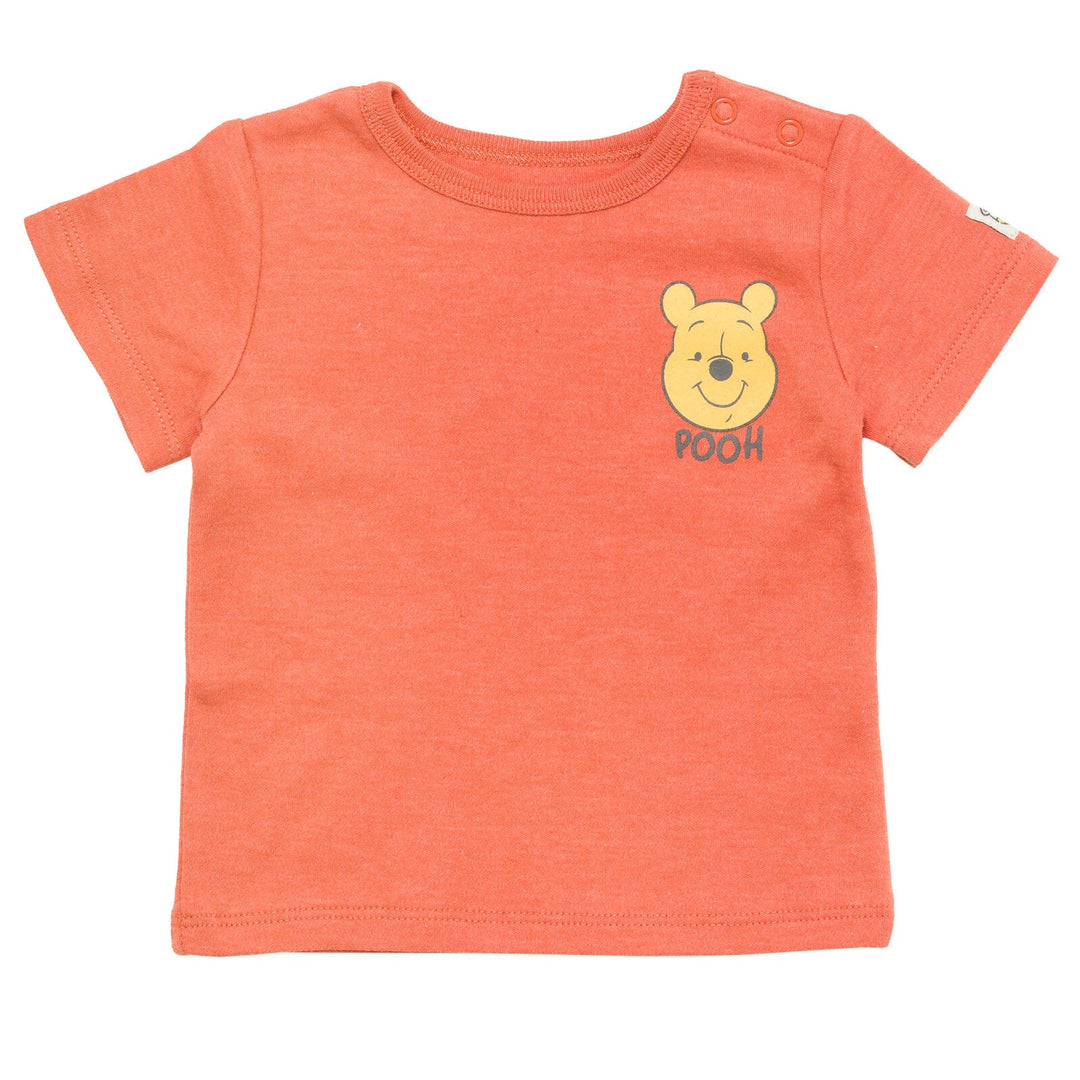 Disney Winnie the Pooh Short Overalls French Terry T-Shirt and Hat 3 Piece Outfit Set - imagikids