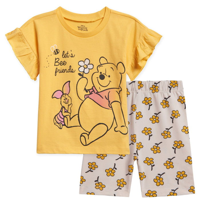 Disney Winnie the Pooh T-Shirt and Bike Shorts Outfit Set - imagikids