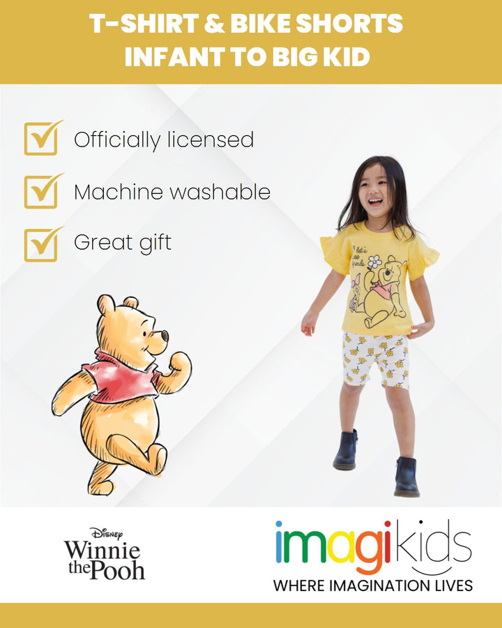 Disney Winnie the Pooh T-Shirt and Bike Shorts Outfit Set - imagikids