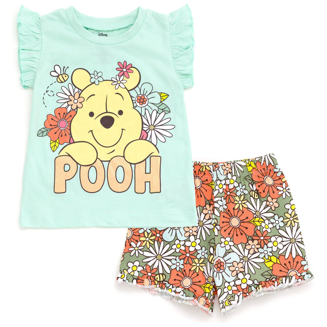 Disney Winnie the Pooh T-Shirt and Twill Shorts Outfit Set - imagikids