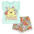 Disney Winnie the Pooh T-Shirt and Twill Shorts Outfit Set