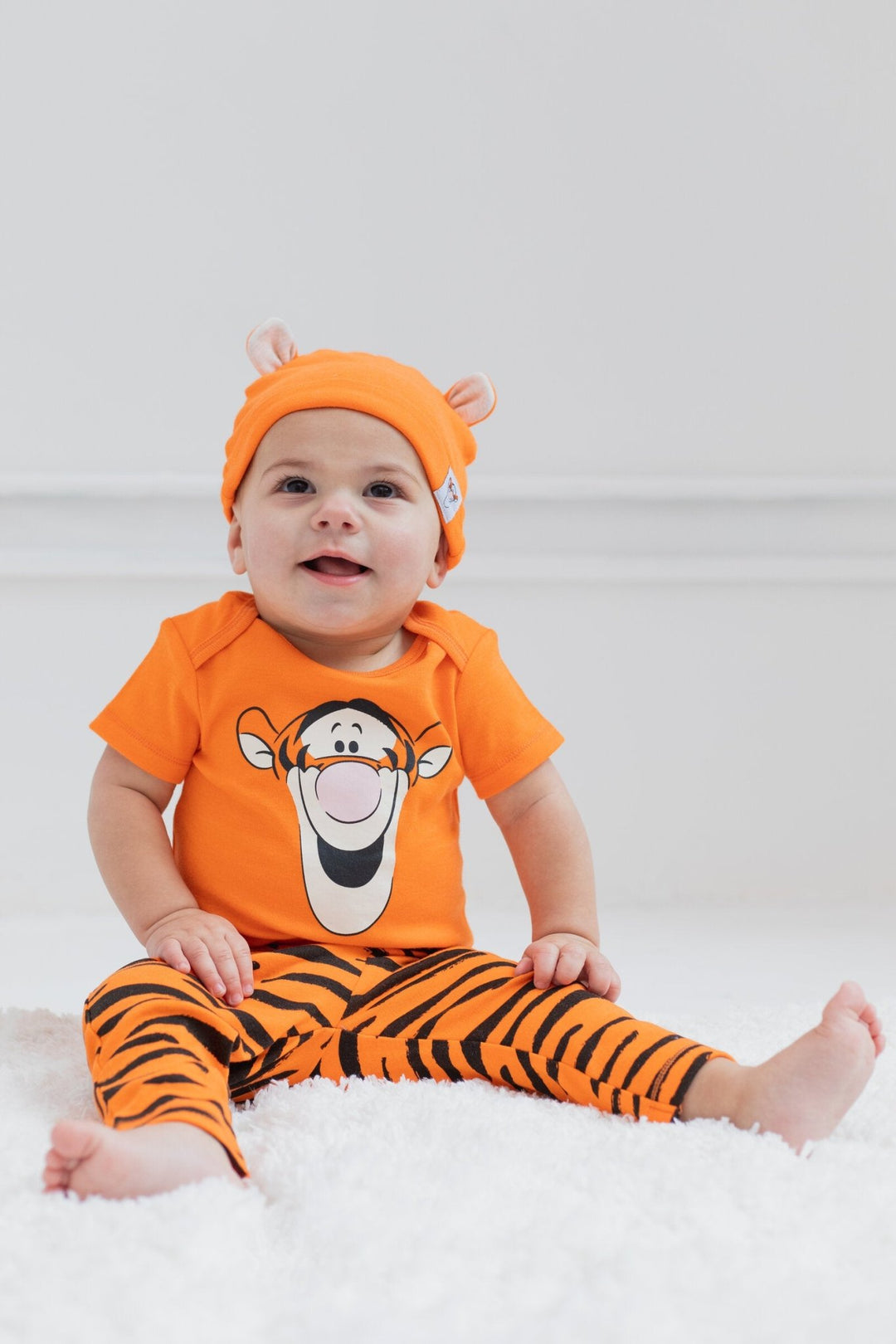 Disney Winnie the Pooh Tigger Cosplay Bodysuit Pants and Hat 3 Piece Outfit Set - imagikids