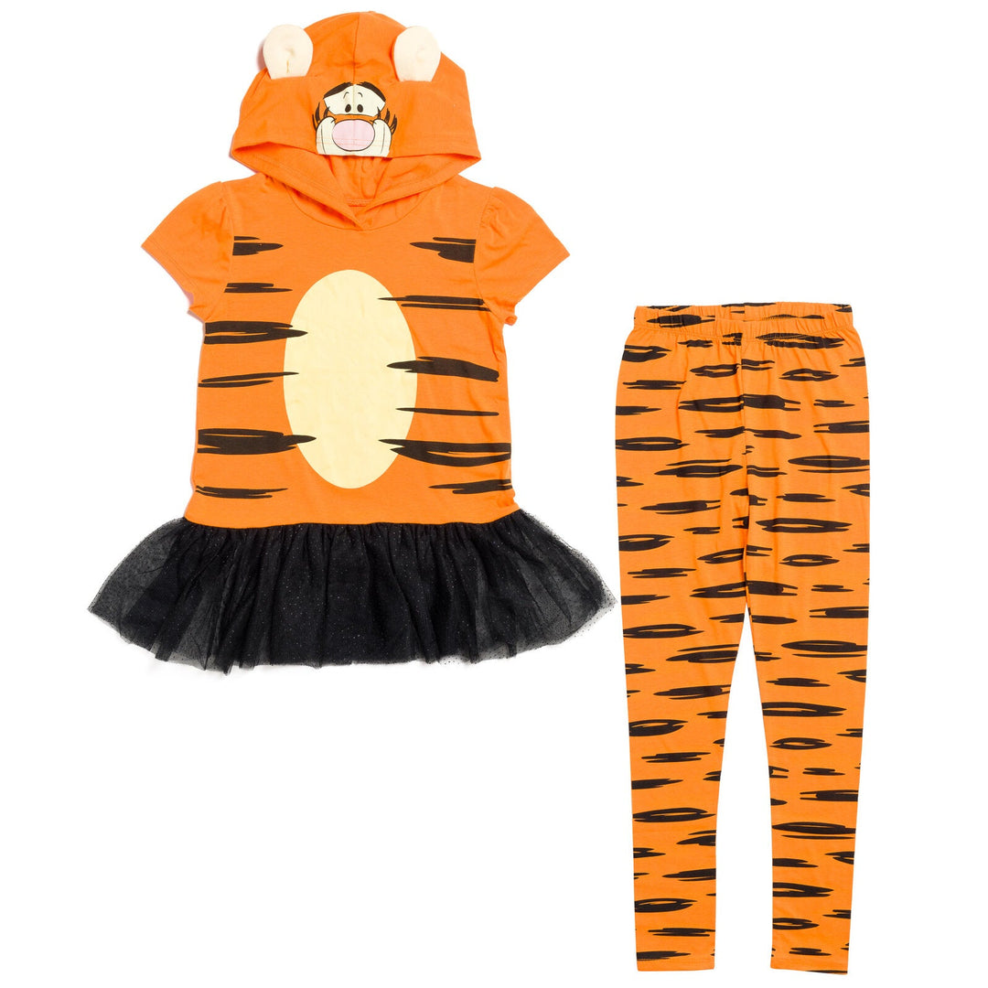 Disney Winnie the Pooh Tigger Cosplay T-Shirt Dress and Leggings - imagikids