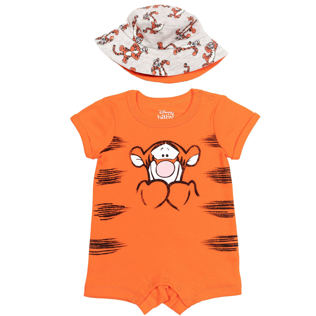 Disney Winnie the Pooh Tigger Romper and Bucket Sun Hat - imagikids