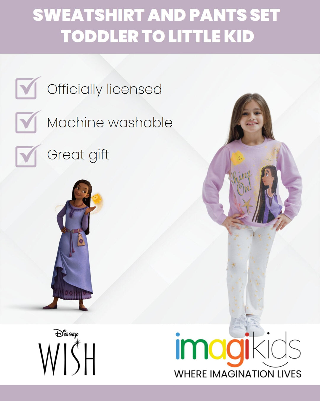 Disney Wish Fleece Sweatshirt and Pants Set - imagikids