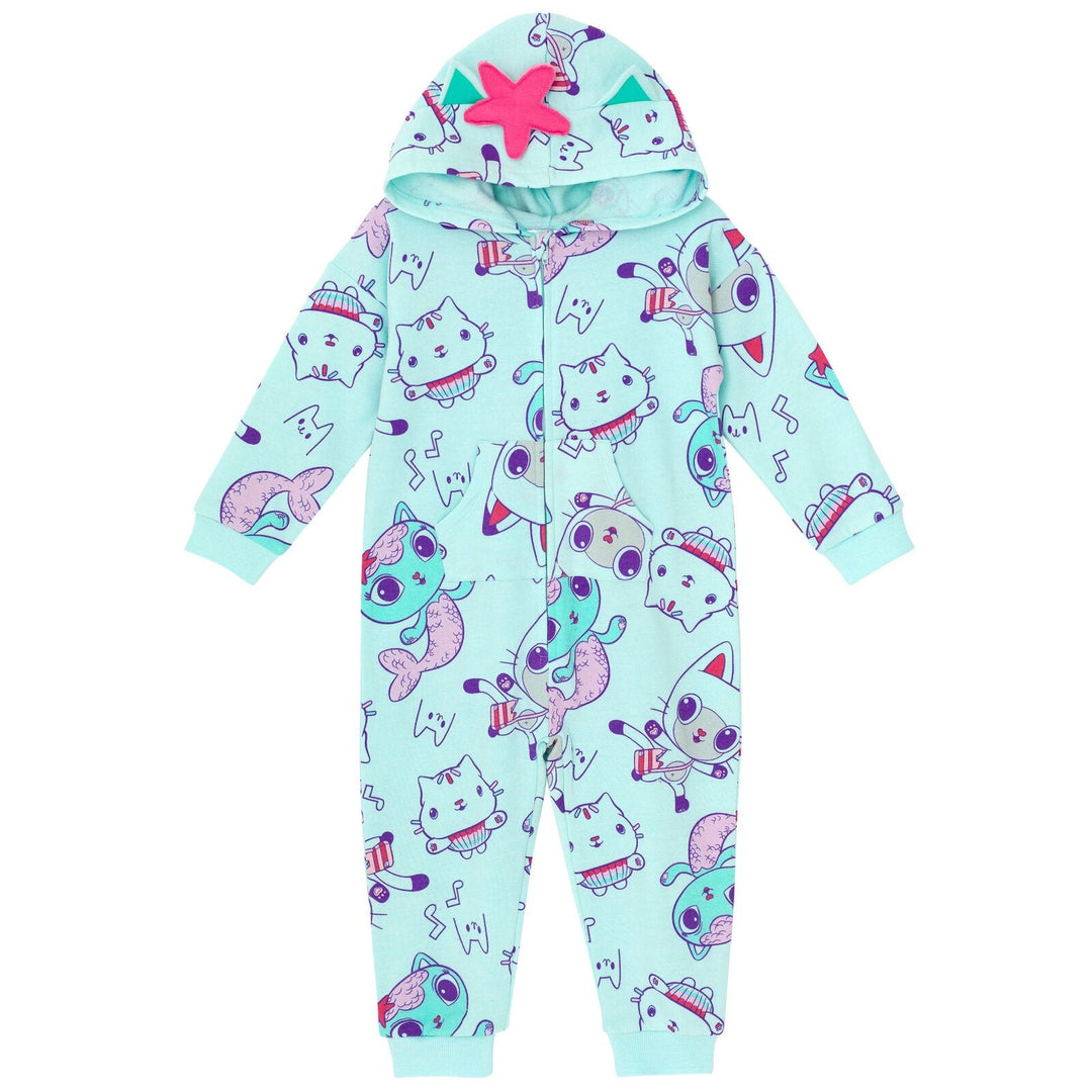 Dreamworks Gabby's Dollhouse Fleece Zip Up Coverall - imagikids