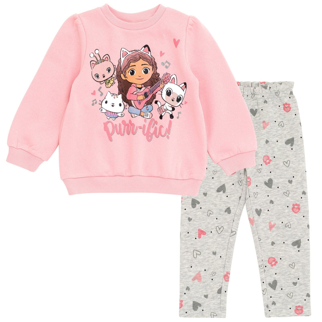 Dreamworks Gabby's Dollhouse Girls Fleece Sweatshirt and Pants Set - imagikids