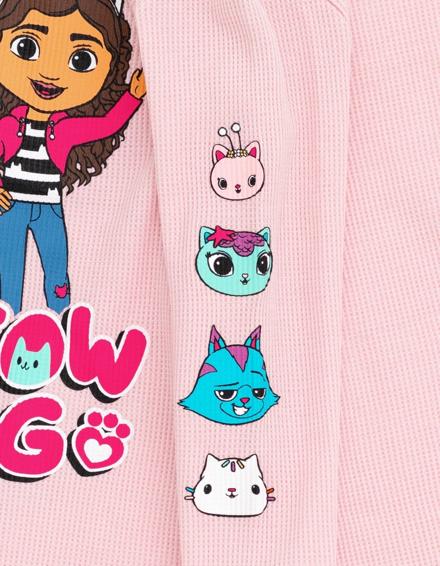 Dreamworks Gabby's Dollhouse Pandy Paws Cakey Cat MerCat Girls Thermal ...