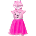 Dreamworks Gabby's Dollhouse Pandy Paws Mesh Cosplay Vestido de manga corta de tul