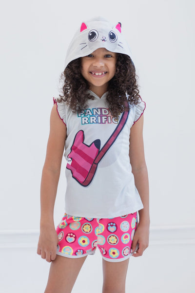 Dreamworks Gabby's Dollhouse Pandy Paws Tank Top and Dolphin Shorts Outfit Set - imagikids