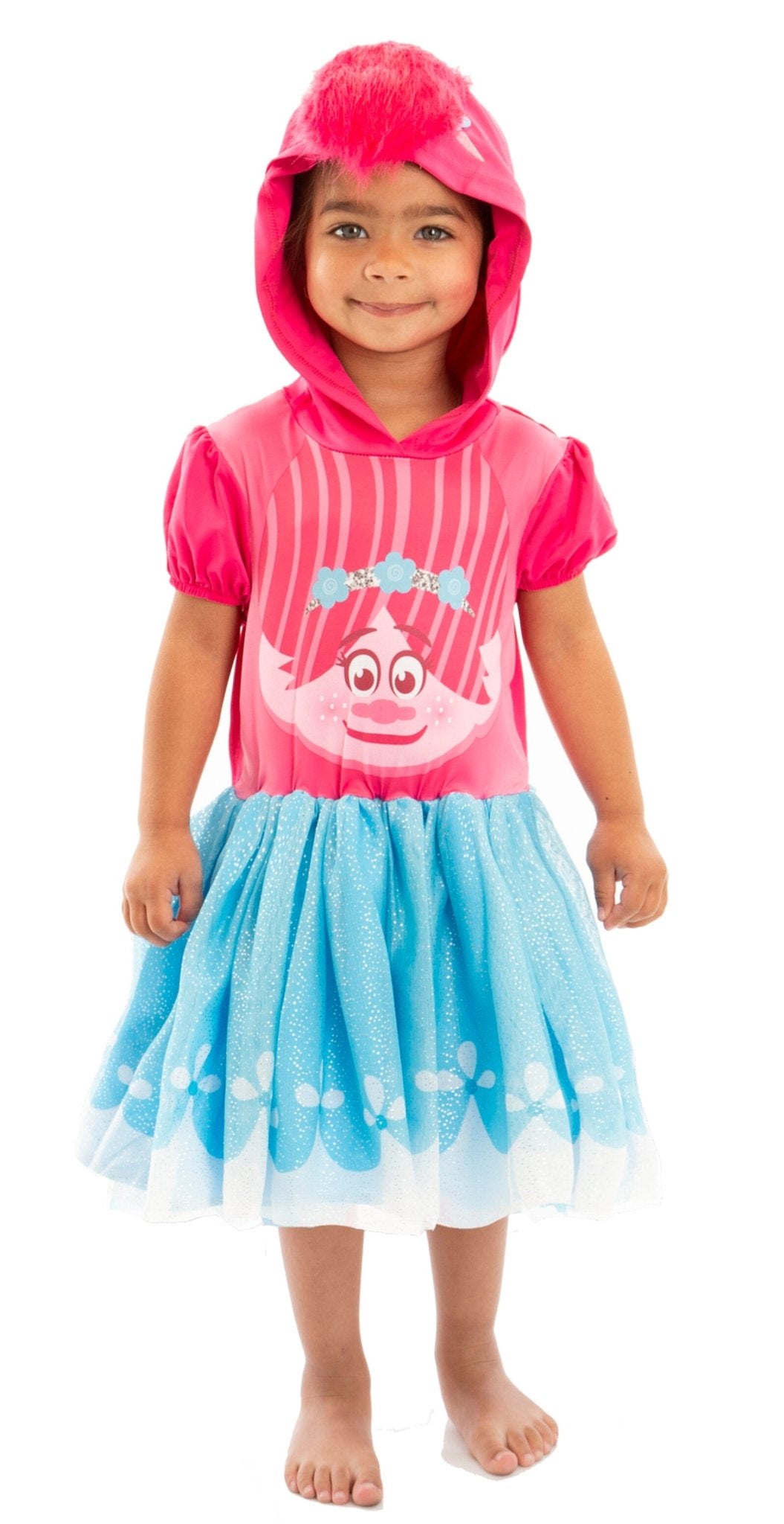 DreamWorks Poppy Cosplay Short Sleeve Dress - imagikids