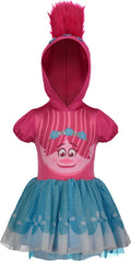 DreamWorks Poppy Cosplay vestido de manga corta