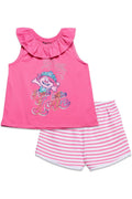Conjunto de camiseta Poppy de DreamWorks y pantalones cortos de felpa francesa