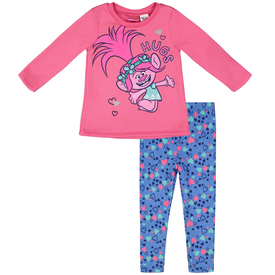 DreamWorks Trolls Poppy Pullover Fleece T-Shirt and Leggings Outfit Set - imagikids