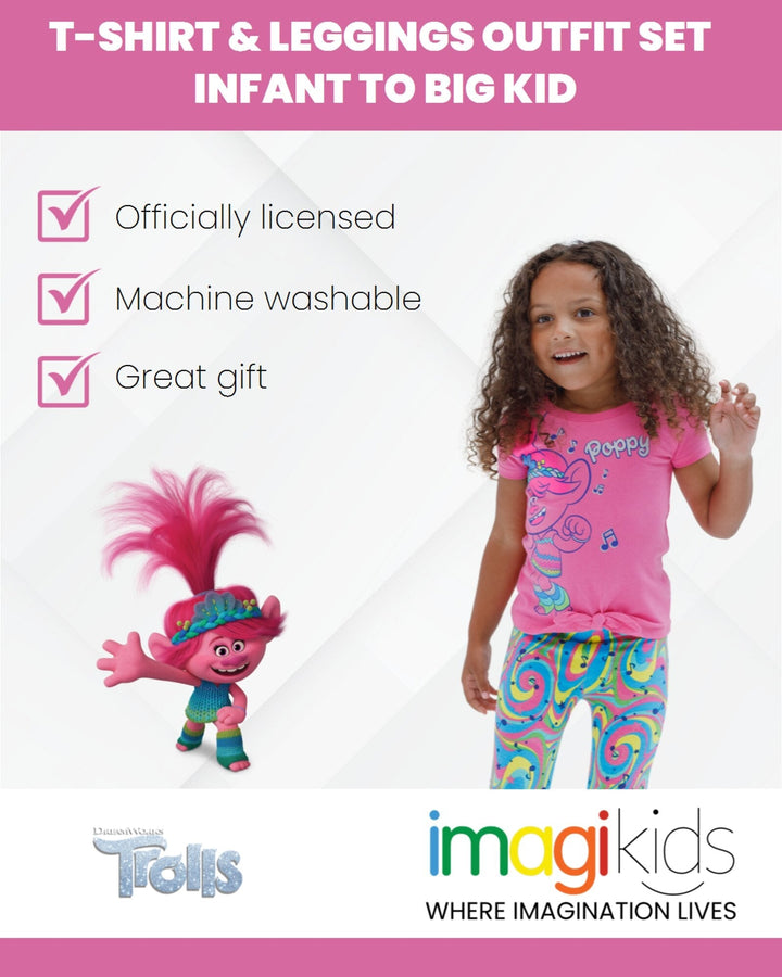 DreamWorks Trolls Poppy T-Shirt and Leggings Outfit Set - imagikids