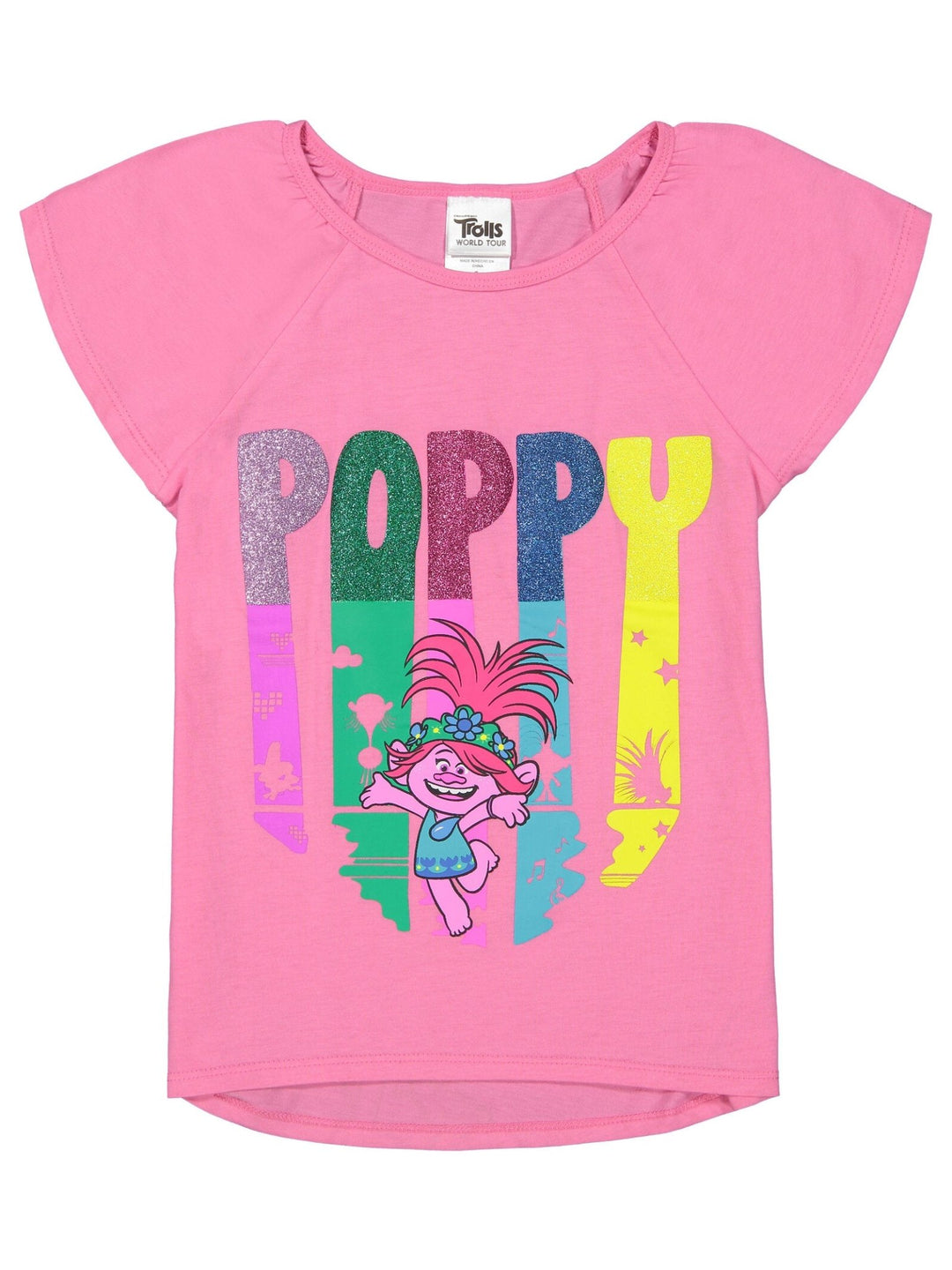 DreamWorks Trolls Poppy T-Shirts Leggings and Shorts 4 Piece Outfit Set - imagikids