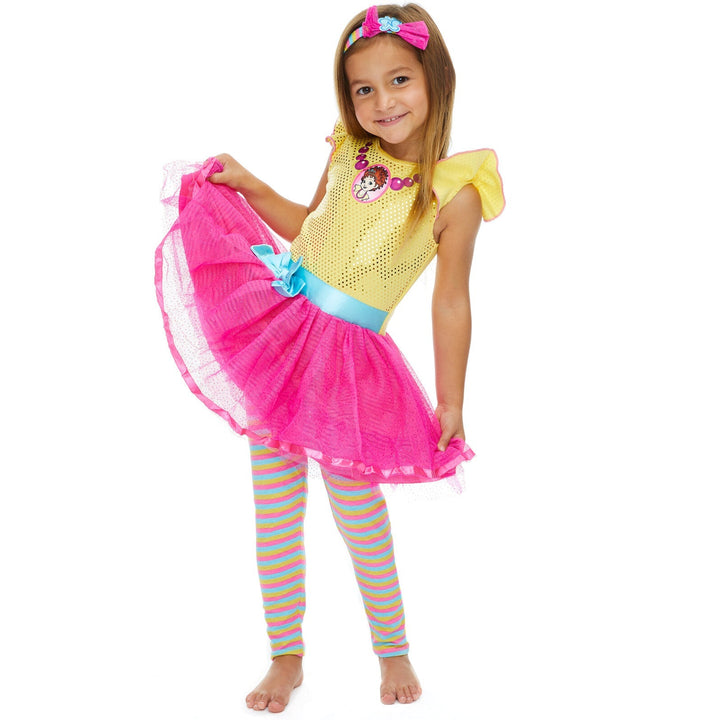 Fancy Nancy Dress Leggings and Headband 3 Piece Set - imagikids