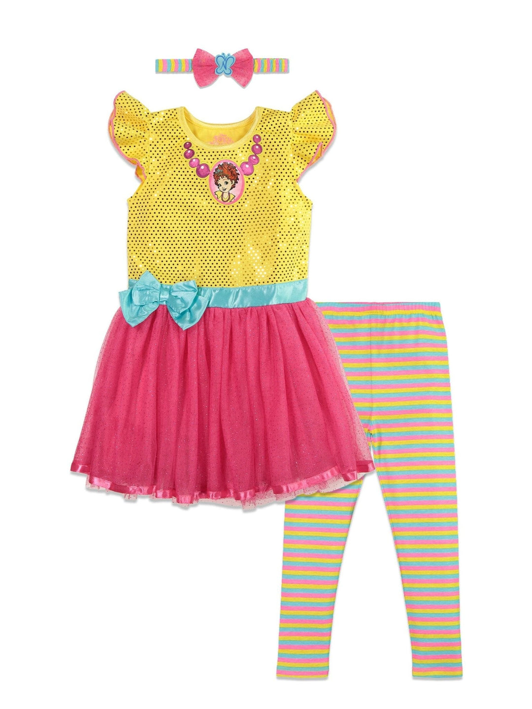 Fancy Nancy Dress Leggings and Headband 3 Piece Set - imagikids