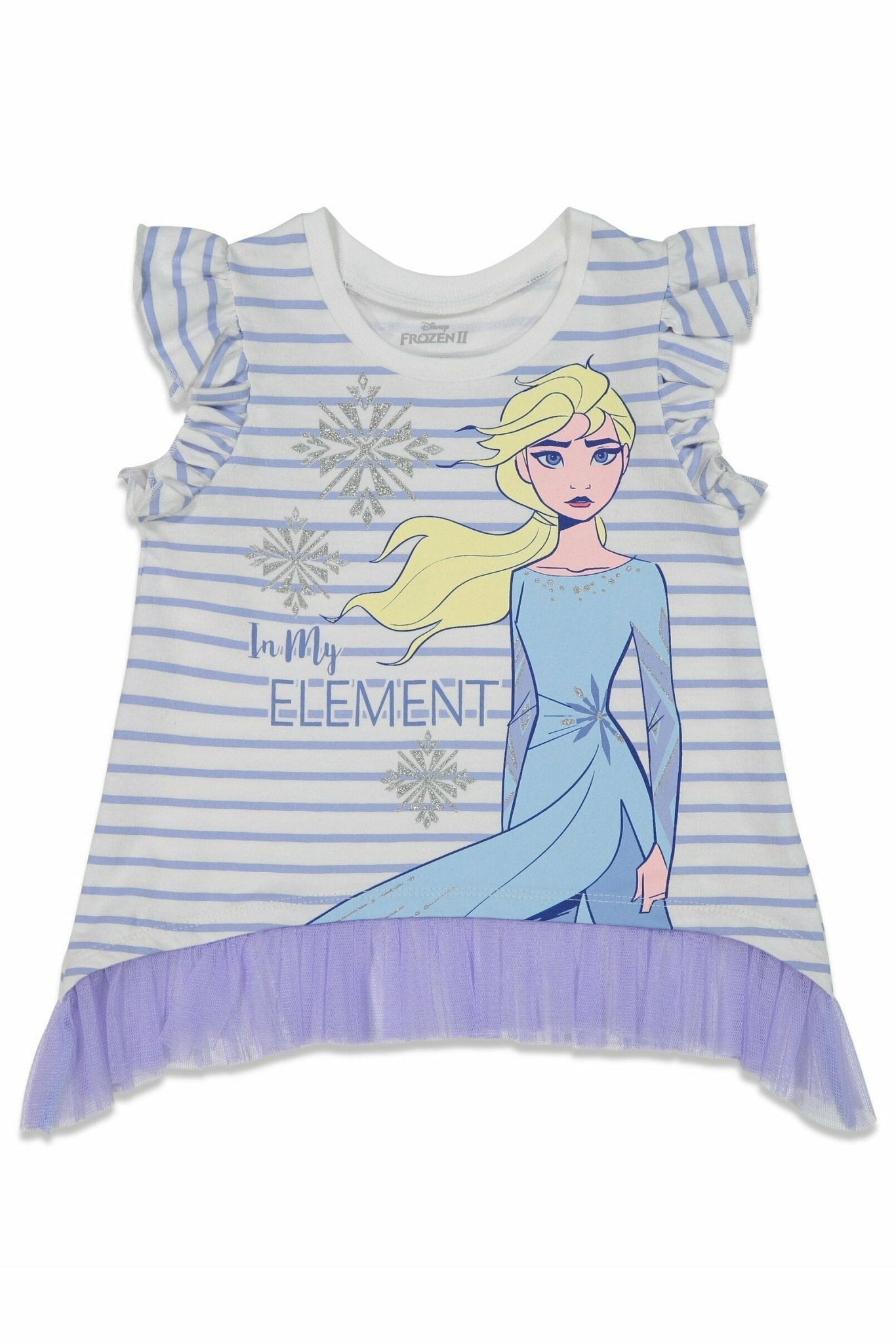 Frozen Elsa Sleeveless Graphic T-Shirt & Shorts Set - imagikids