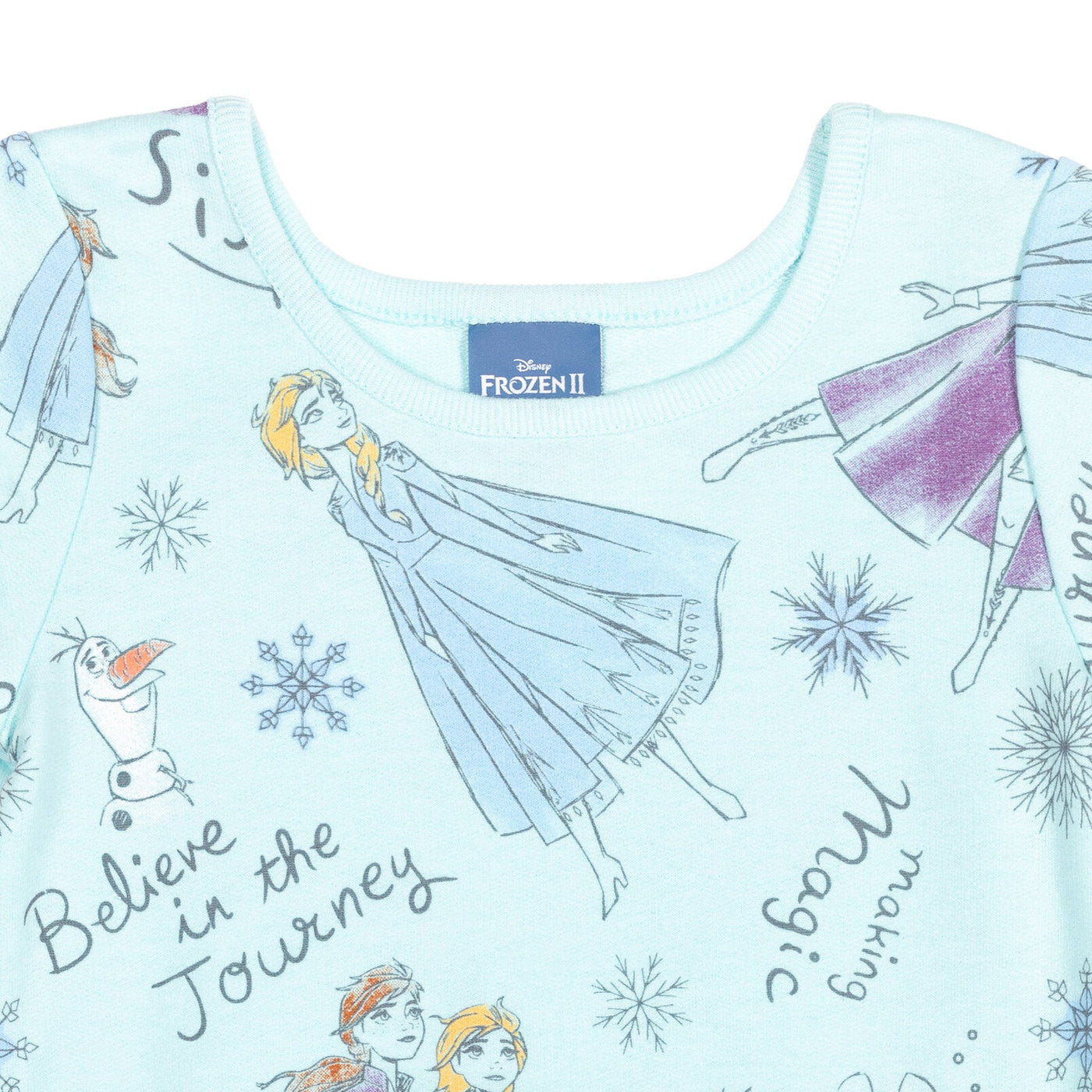 Frozen French Terry Short Sleeve Dress with Scrunchy - imagikids