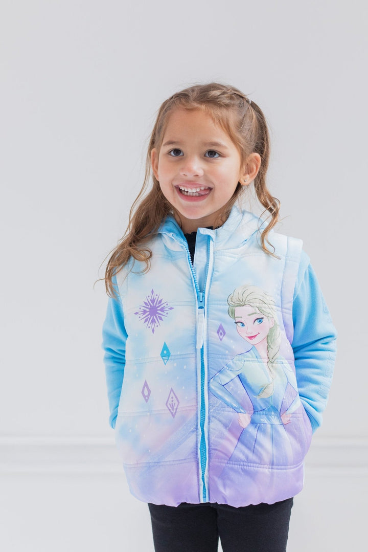 Frozen Queen Elsa Zip Up Vest 2fer Jacket - imagikids