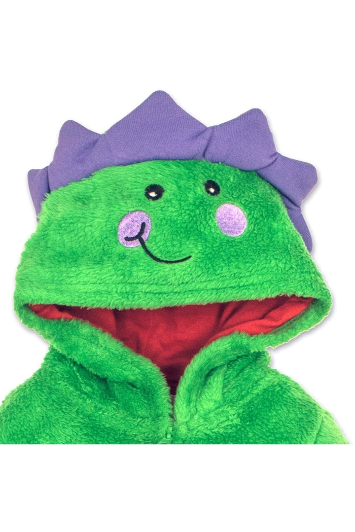 Funstuff Funstuff Dinosaur Fleece Zip Up Cosplay Costume Coverall Tail - imagikids