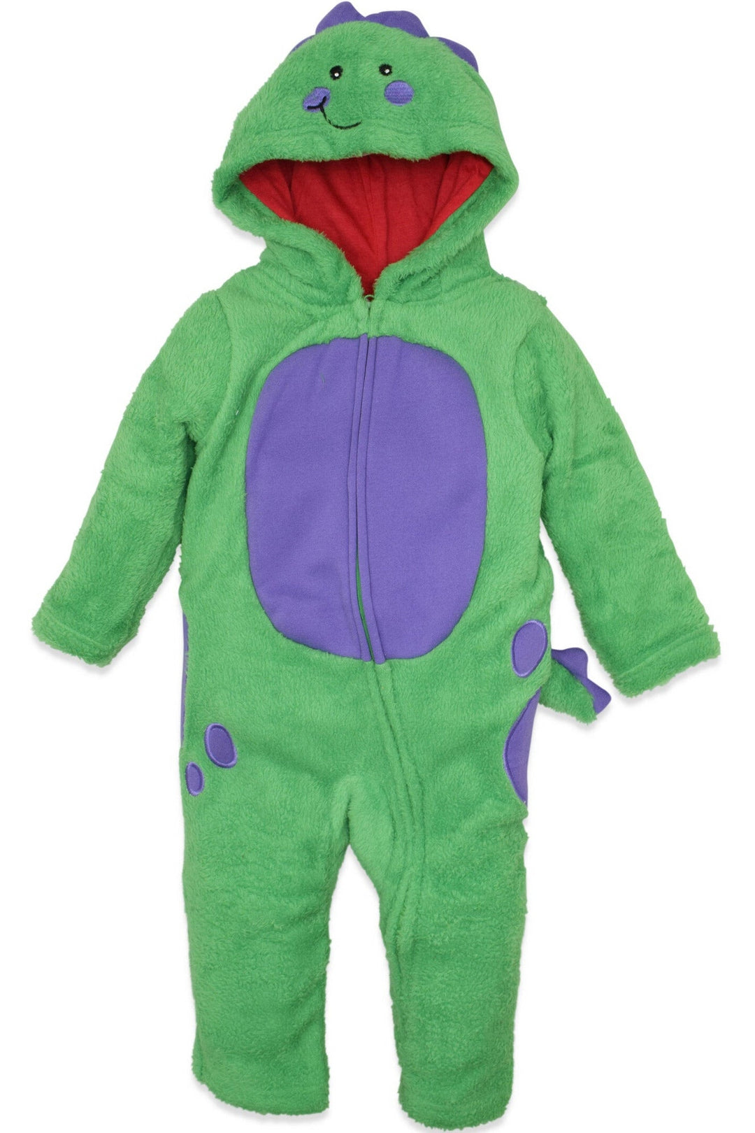 Funstuff Funstuff Dinosaur Fleece Zip Up Cosplay Costume Coverall Tail - imagikids