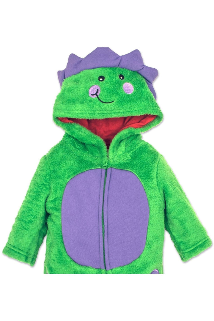 Funstuff Funstuff Dinosaur Fleece Zip Up Cosplay Costume Coverall Tail - imagikids