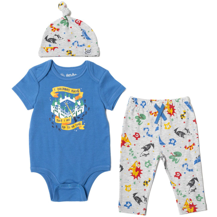 Harry Potter Bodysuit Pants and Hat 3 Piece Outfit Set - imagikids