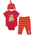 Harry Potter Bodysuit Pants and Hat 3 Piece Outfit Set