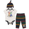 Harry Potter Bodysuit Pants and Hat 3 Piece Outfit Set